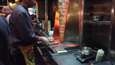 chef-making-Shawarma-sandwiches-in-a-restaurant