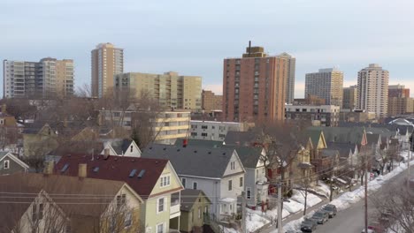 Aerial-View-of-Urban-Homes---Buildings-[4K