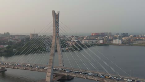 Aerial-Lekki-Bridge-Lagos,-Nigeria,-Afrika