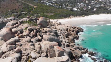 Aerial-ascending-view-over-nature-landscape-of-Llandudno-South-Africa