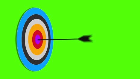 greenscreen,-motion-of-the-arrow-on-hit-the-target
