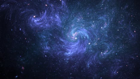 Millions-of-stars,-galaxies-swirling-and-moving-around-in-nebula