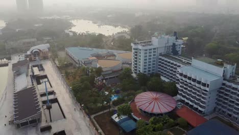 Aerial-view-of-Big-and-White-Mercure-Hotel-Ancol-Jakarta