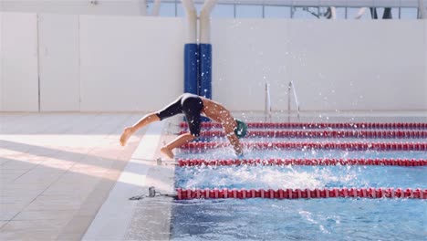 Young-Children-Diving-Into-The-Swimming-Pool-One-By-One