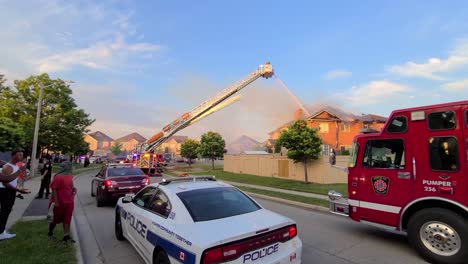 Fire-truck-from-Brampton-fire-service-department-conducting-rescue-operation-during-day