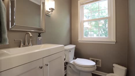 Gimbal-Footage-Pushing-Into-a-Small-Luxury-Bathroom-and-Water-Closet