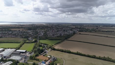 Aerial-push-in-towards-Tollesbury-Town-from-the-marina