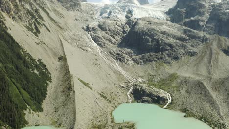 Luftaufnahme-Des-Matier-Gletschers-In-Den-Joffre-Seen,-Britisch-Kolumbien,-Kanada-In-4k