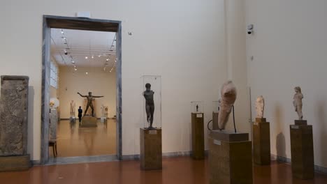 Pan-shot-of-national-Archaeological-Museum-Athens,-Greece-on-10-14-2021