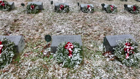 Grave-headstone-markers-in-cemetery