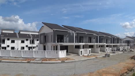 Double-story-terrace-house-under-construction-in-Malaysia