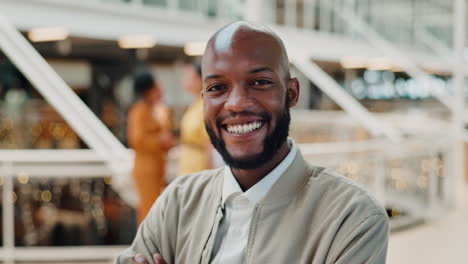 Face,-business-and-black-man-with-smile