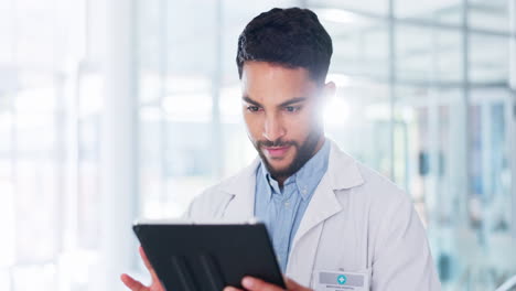 Doctor,-healthcare-and-man-with-tablet