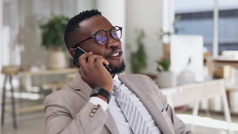 Phone-call,-business-and-black-man-talking