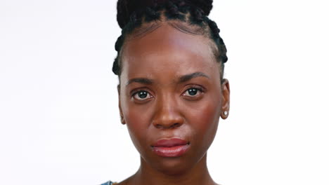 Schwarze-Frau,-Gesicht-Und-Traurig-über-Psychische-Gesundheit