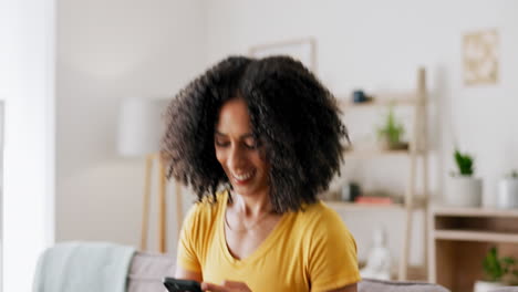 Smartphone,-black-woman-scroll-social-media