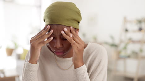 Stress,-Angst-Und-Kopfschmerzen-Durch-Schwarze-Frau
