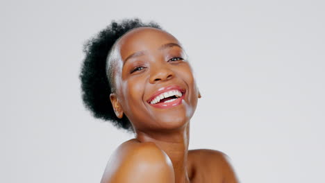 Beauty,-laughing-and-portrait-of-a-black-woman