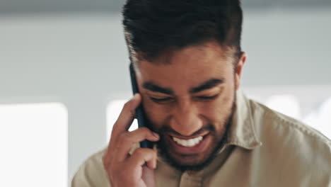 Excited,-phone-call-and-man-celebration-from-work