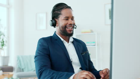 Black-man,-computer-and-consulting-in-video-call