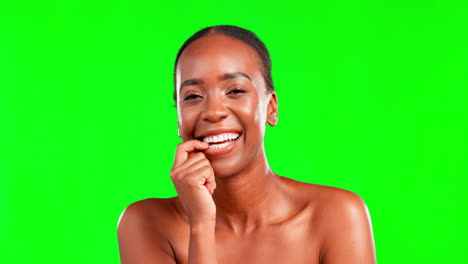 Black-woman,-smile-and-beauty-portrait-in-studio
