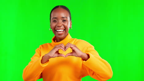 Heart,-hands-and-face-of-black-woman-in-studio