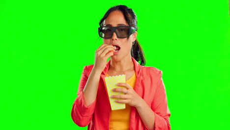 Película-De-Pantalla-Verde-Y-Mujer-Con-Gafas