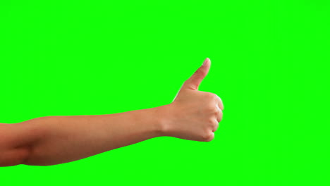 Person-hand-with-thumbs-up-isolated-on-studio