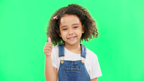 Happy,-green-screen-and-face-of-a-child