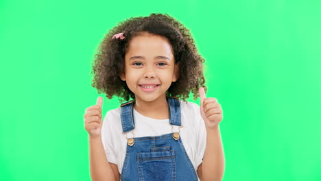 Cute,-green-screen-and-face-of-a-child