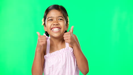 Happy,-green-screen-and-face-of-a-child