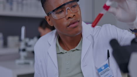 Science,-blood-and-pharmacy-with-black-man