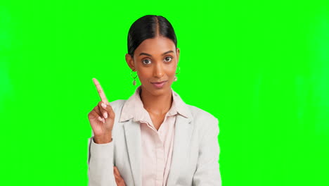 Face,-no-and-woman-with-green-screen