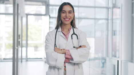 Doctor,-woman-and-arms-crossed