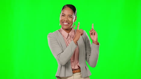 Business-woman-on-green-screen