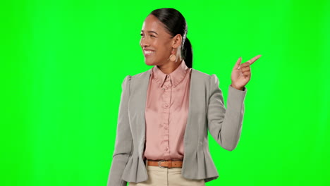 Business-woman-on-green-screen