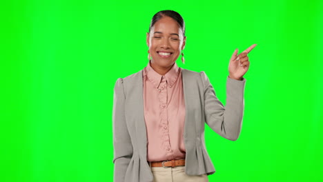 Business-woman-on-green-screen