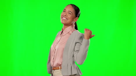 Business-woman-on-green-screen