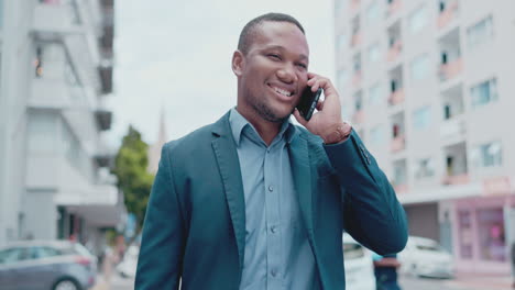 Phone-call,-black-man-and-business-communication