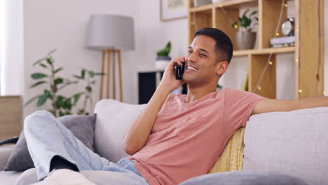 Man,-laughing-and-talking-with-phone-call