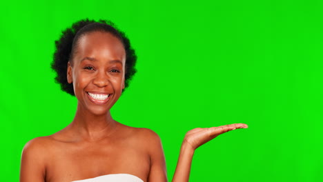 Green-screen,-beauty-and-black-woman-with-ok-sign