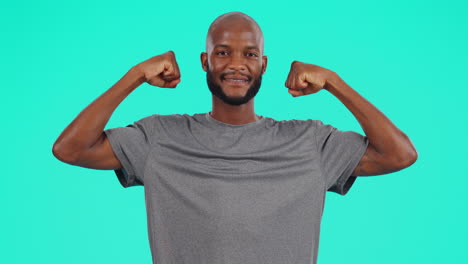 Portrait,-strong-and-biceps-with-a-black-man