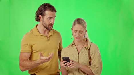 Green-screen,-discussion-and-couple