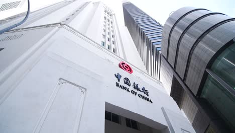 Singapur-1-De-Junio-De-2022-Logotipo-Del-Banco-De-China-En-El-Edificio-Financiero