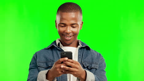 Green-screen,-smile-and-black-man