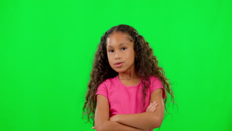 Fashion,-face-and-kid-in-studio-with-green-screen