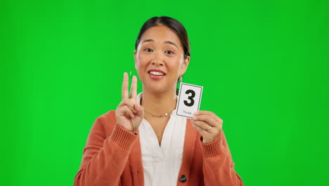 Asian-woman,-teaching-and-numbers-for-counting