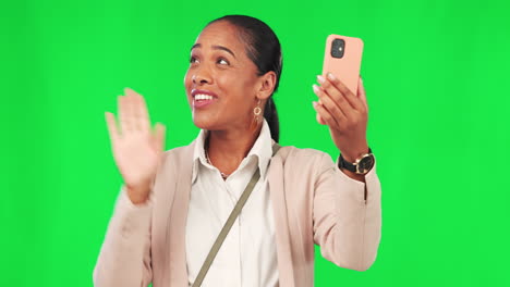Green-screen,-video-call-and-thumbs-up-by-happy