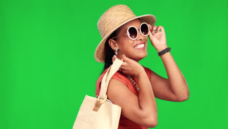 Fashion,-woman-and-green-screen-in-portrait