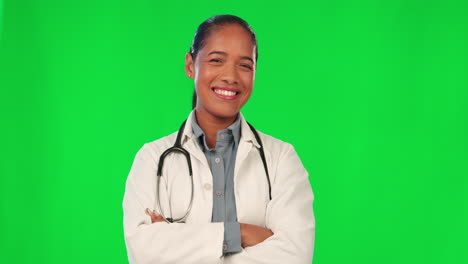 Okay-sign,-portrait-of-a-woman-doctor-with-emoji